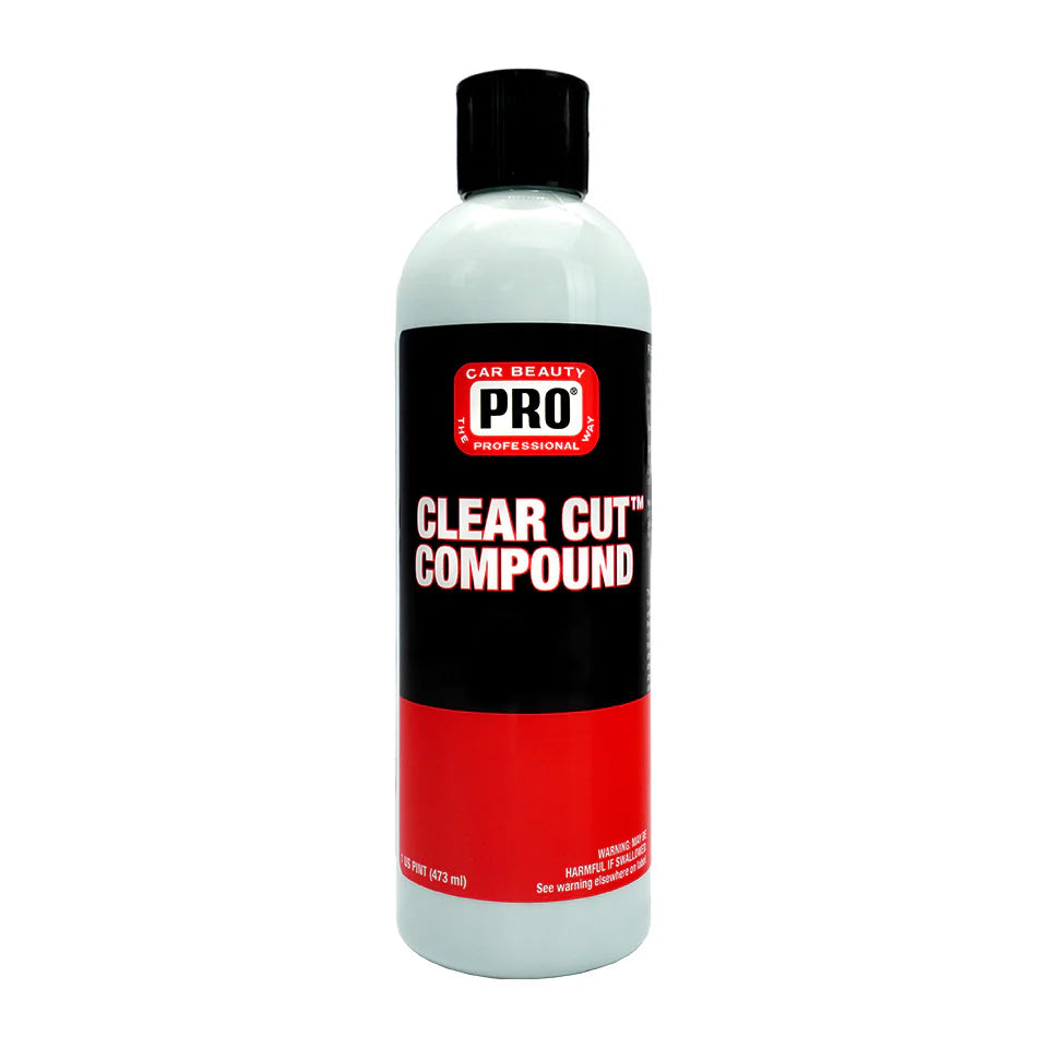 PRO Clear Cut Compound removes wet sand scratches pint