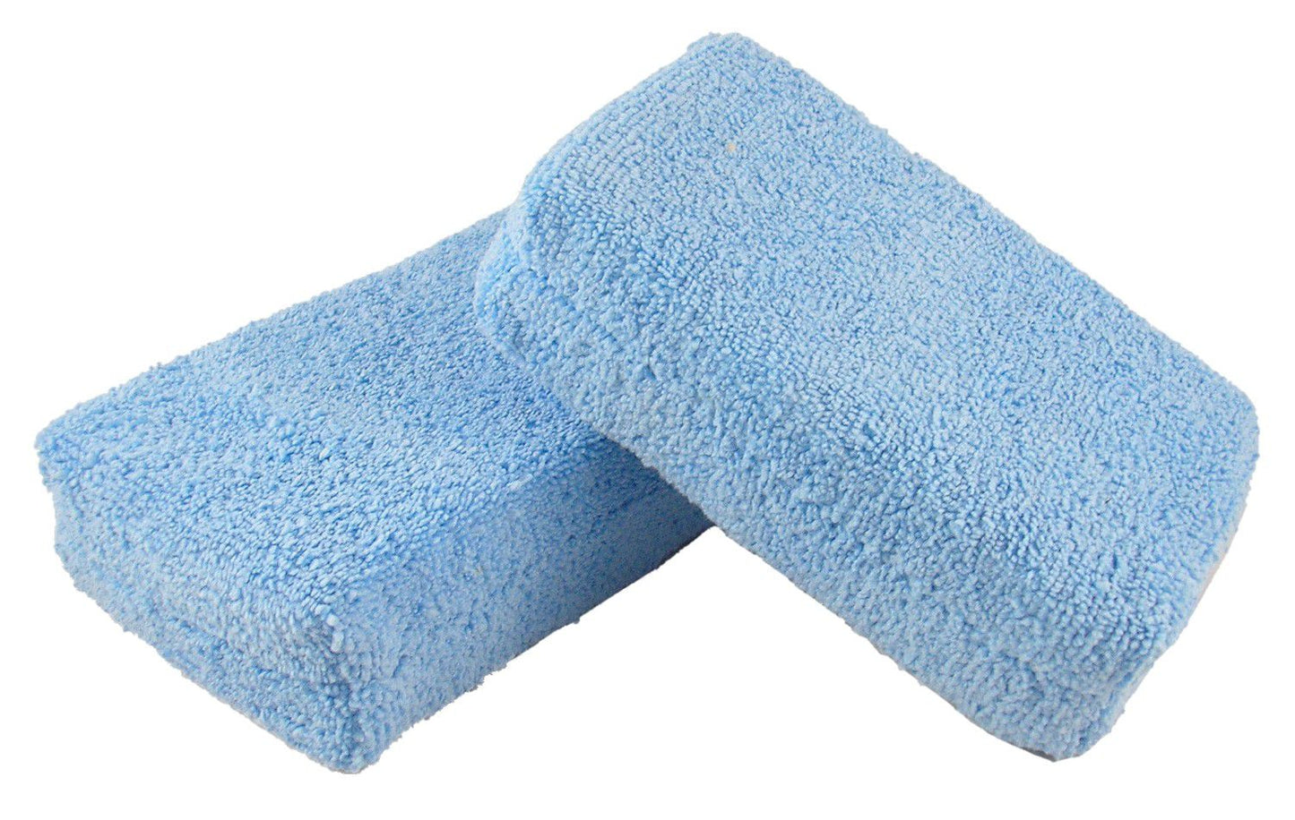 square microfiber wax applicator blue 4 inch by 6 inch