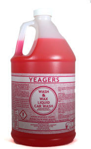 Yeager's wash and wax liquid car wash pink soap gallon