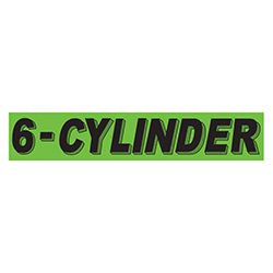 6 cylinder windshield sign 