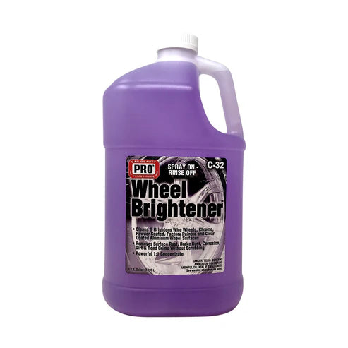 PRO Wheel Brightener cleans and brightens wheels