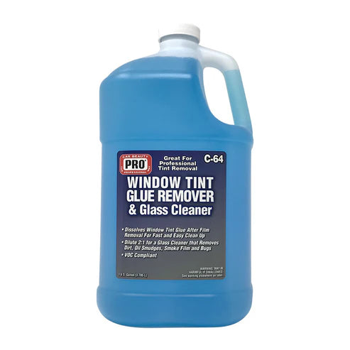 pro window tint glue remover and glass cleaner great for tint removal