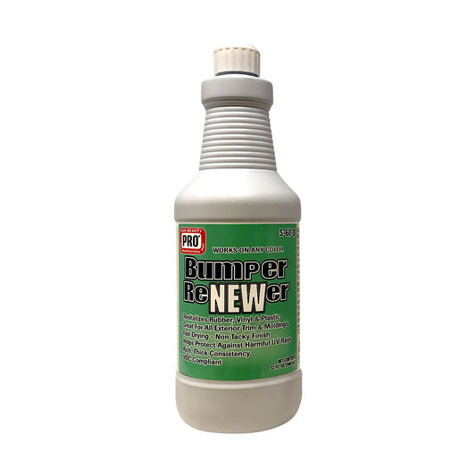 PRO Bumper Renewer revitalizes rubber, vinyl and plastic quart