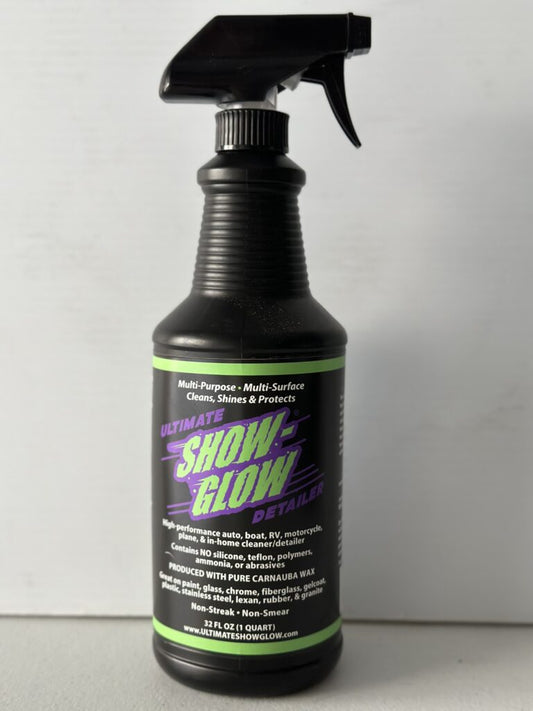 Non silicone, pure carnauba wax detail spray and cleaner for all parts of a car