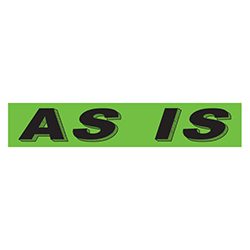 As Is windshield sign for auto dealers