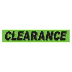 
Clearance windshield sign for auto dealers
