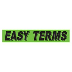Easy Terms windshield sign for auto dealers