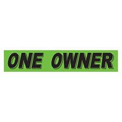 One Owner windshield sign for auto dealers