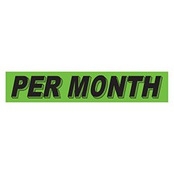 Per Month windshield sign for auto dealers