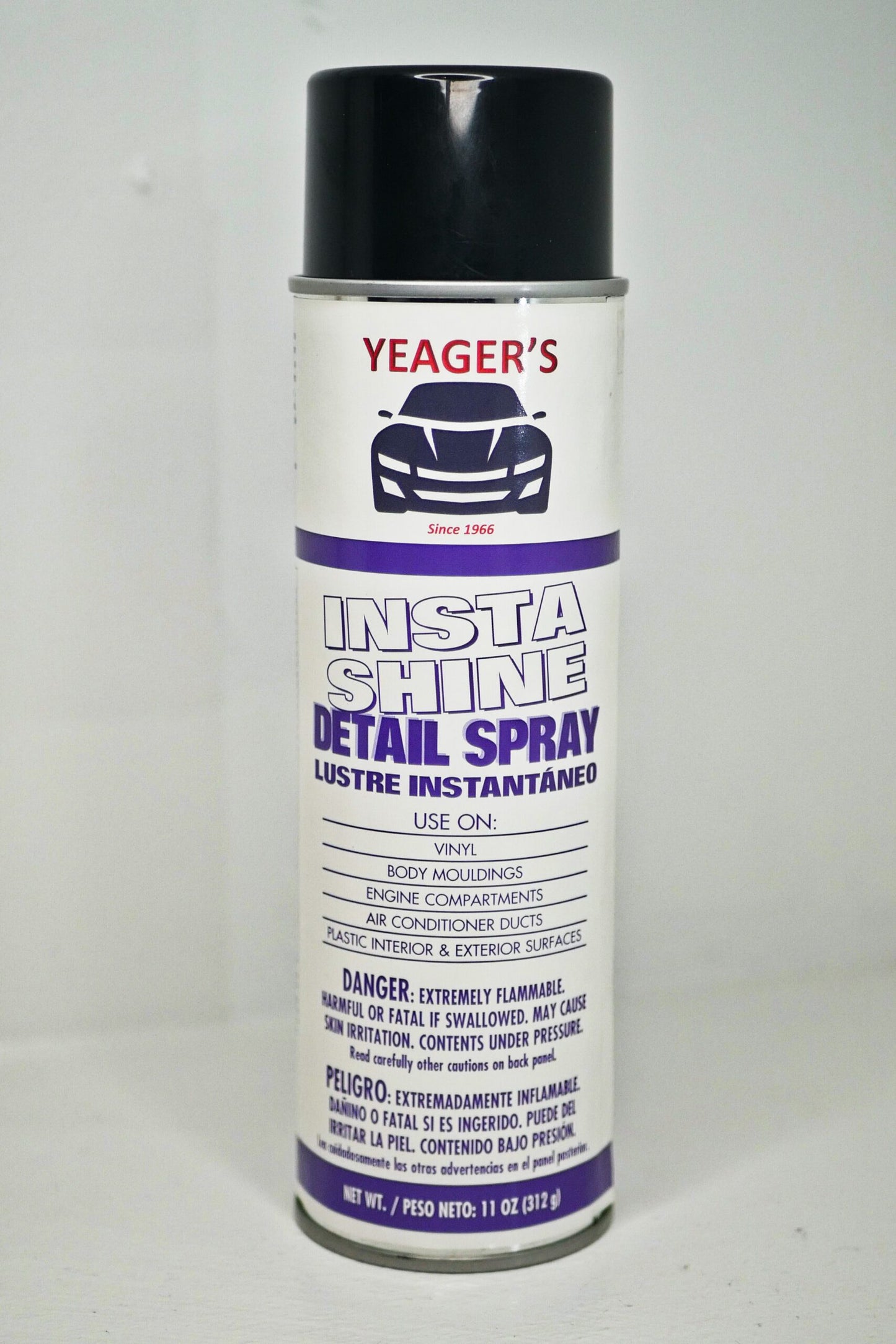 yeagers insta shine detail spray lustre instanteneo for vinyl, and plastic