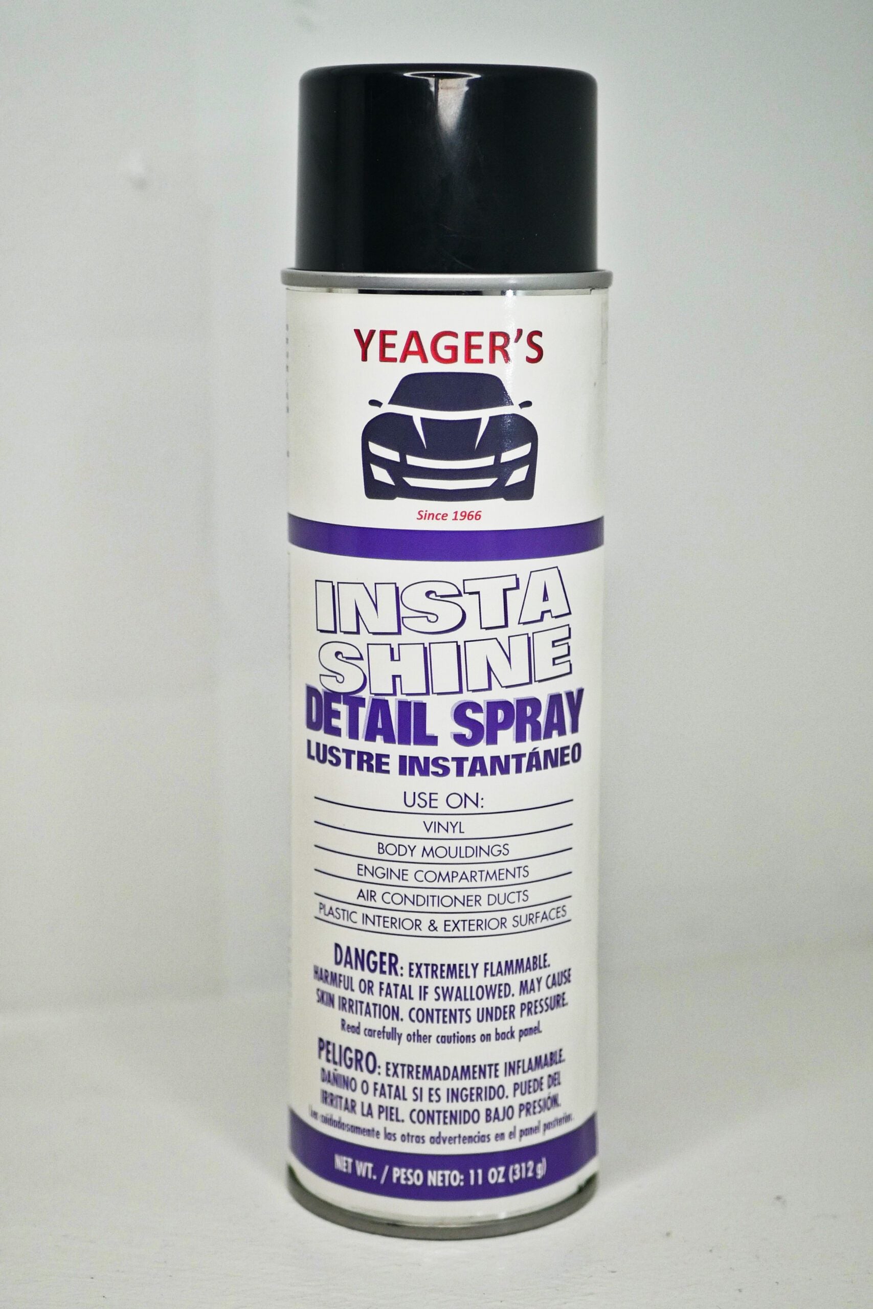 yeagers insta shine detail spray lustre instanteneo for vinyl, and plastic