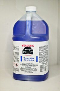 yeager's tru blue tire shine silicone dressing for shiny tires
