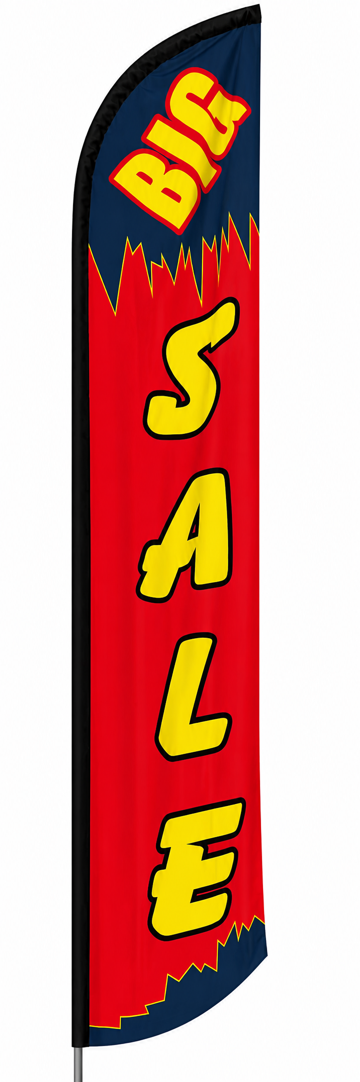 Swopper flag big sale yellow lettering on red and blue navy 12 feet tall