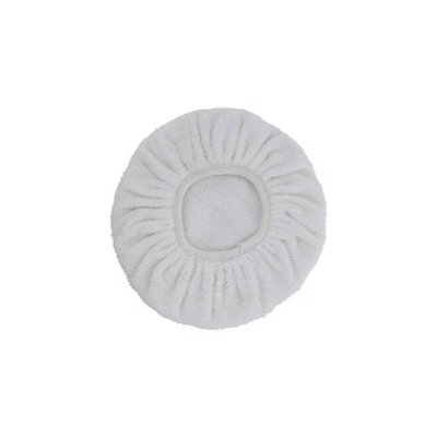 white microfiber orbital bonnet for compound and polish