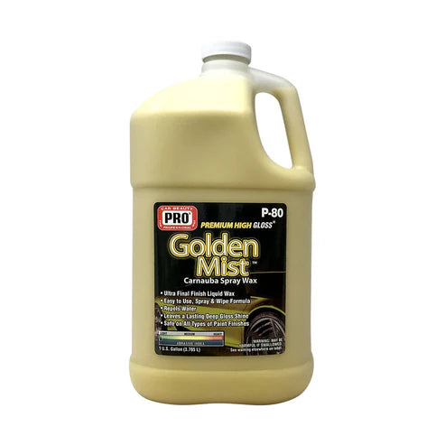 pro golden mist carnauba spray wax gallon