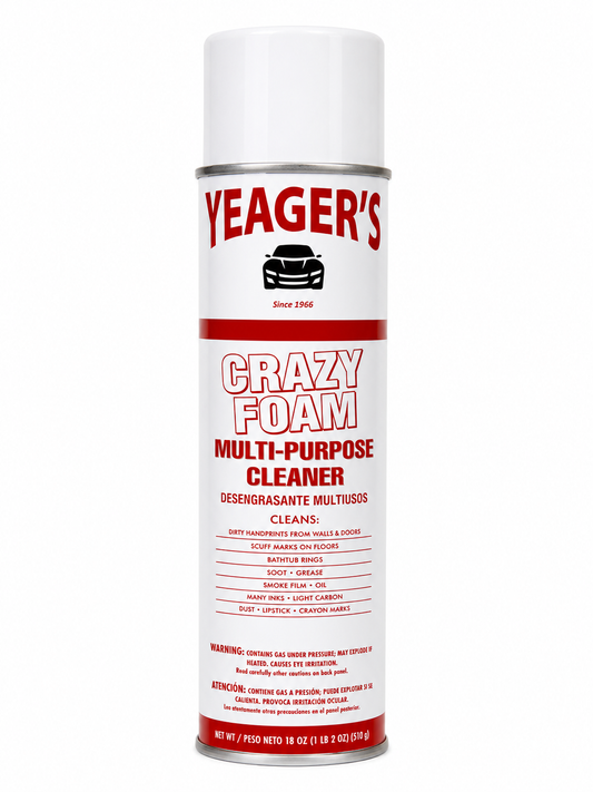 yeagers crazy foam multi purpose cleaner in spray can